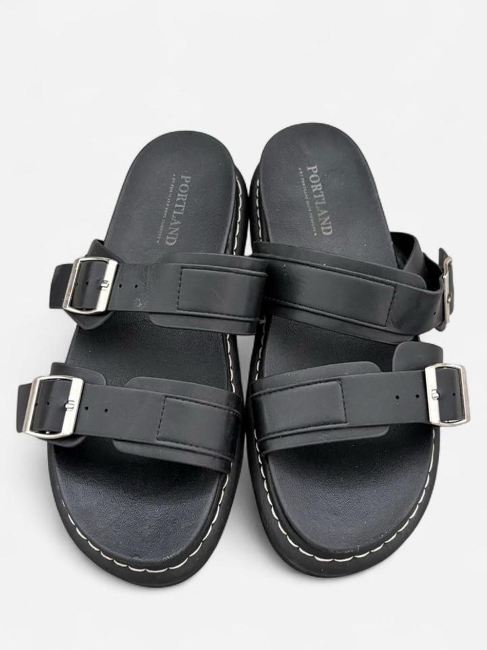 Portland Boot Co. Double Buckle Slides Size 7.5